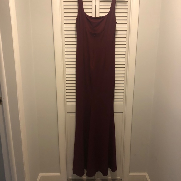 Anthropologie Floor Length Wine Red (Bridesmaid) Dress - Picture 2 of 3